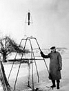 Goddards Rockets - display of some of the earliest rockets