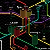 Web Trend Map 2009 - the internet expressed as a tube line map