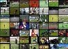 Football video wall - clips of great Soccer and American Football moments